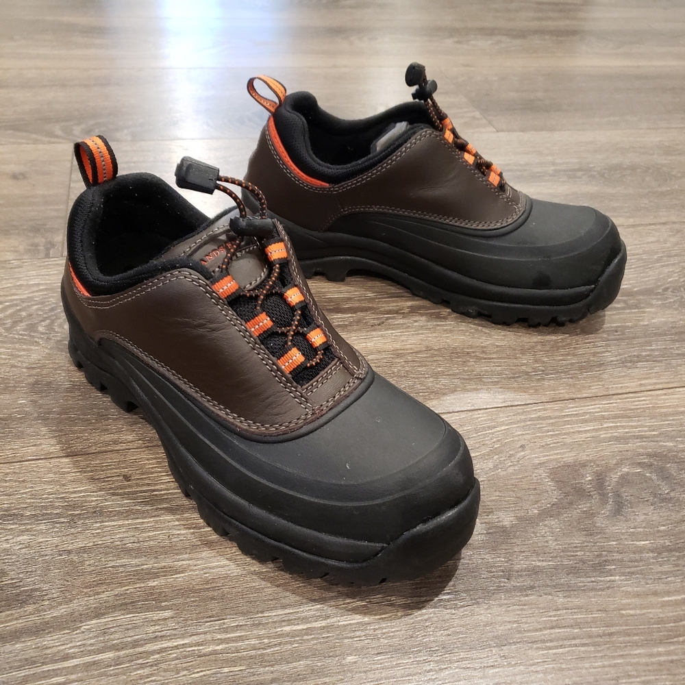 Lands End Waterproof Primaloft Insulated Hiking Shoes Womes's Size 7 Brown Black